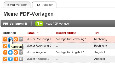 PDF-Vorlagen kopieren