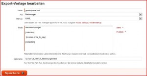 Export Volagen Erstllung