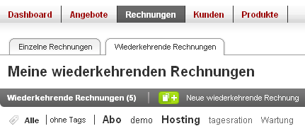 Wiederkehrende Rechnungen